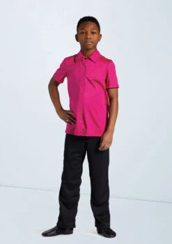 Weissman Boys Collared Shirt -dance costume 12501 lipstick 11456 black 4211 58998.1678887463