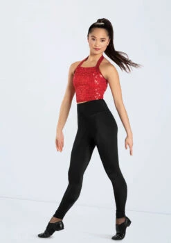 Weissman Cropped Sequin Halter Top -dance costume 14235 red 14065 black 3498 02368.1678889060