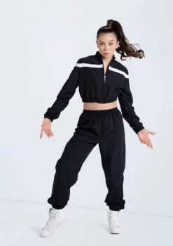 Weissman Cropped Track Jacket -dance costume 14304 black 14308 black 481 00505.1698816780