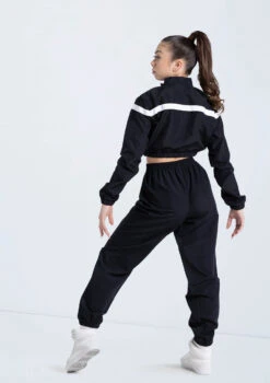Weissman Cropped Track Jacket -dance costume 14304 black 14308 black 543 18667.1692402195