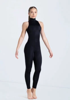 Weissman Mock Neck Sleeveless Unitard 13 Weissman Mock Neck Sleeveless Unitard -dance costume 14497 black 0119 20601.1678889720