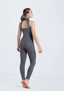 Weissman Mock Neck Sleeveless Unitard 10 Weissman Mock Neck Sleeveless Unitard -dance costume 14497 gray 0274 05594.1678889720