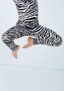 Weissman Jungle Jam Leggings -dance costume 30 9025 Zebra T 35273.1698545362