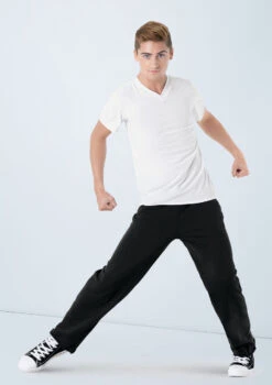 Weissman Boys V-Neck Shirt -dance costume 6620 white AH7846 black 0176 81222.1678890308