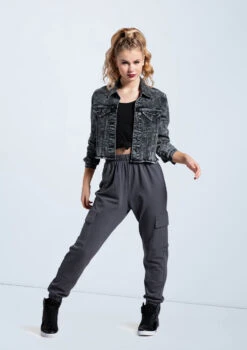 Weissman French Terry Cargo Pants -dance costume AH11507 blackacidwash AH12728 gray 037 70224.1697719843