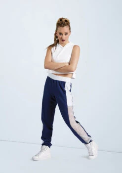 Weissman Sporty Mesh Jogger Pants -dance costume AH11754 navy 6856 32832.1698840265