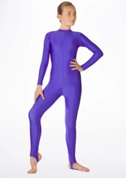 Alegra Girls Shiny Aspen Catsuit -dance costume ALC5292 MAIN PUR 53491.1678871877