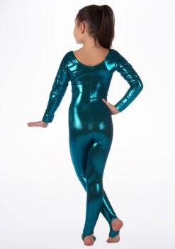 Alegra Girls Metallic Blaine Catsuit -dance costume ALC5324 MAIN MAR 41962.1688080774