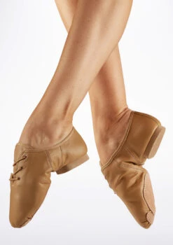 Alegra Basic Split Sole Jazz Shoe - Tan -dance costume ALJ0010 TAN FEETMAIN TAN T 04834.1691191549
