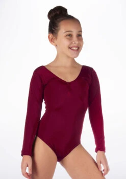 Alegra Girls Shiny Josie Leotard -dance costume ALL5201 BACKM BUR 47266.1678873751