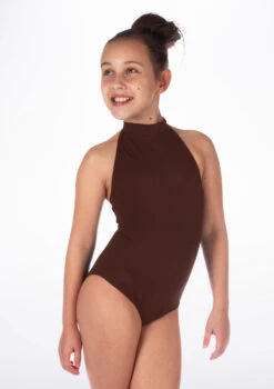 Alegra Girls Shiny Nola Leotard -dance costume ALL5217 MAIN BRN 47214.1678874243