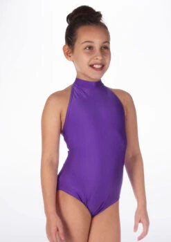 Alegra Girls Shiny Nola Leotard -dance costume ALL5217 MAIN PUR 63142.1678874243