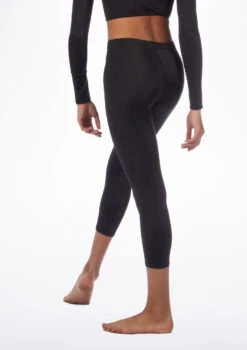 Alegra Shiny Crop Leggings -dance costume ALP0206 MAIN BLK 92468.1678875058