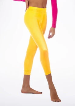 Alegra Shiny Crop Leggings -dance costume ALP0206 MAIN YEL 89021.1678875058