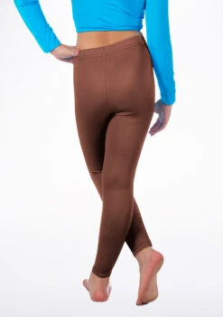 Alegra Girls Shiny Footless Leggings -dance costume ALP5204 BACKM BRN 14279.1678875180