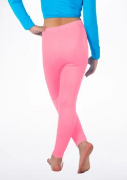 Alegra Girls Shiny Footless Leggings -dance costume ALP5204 BACKM PNK 02665.1678875191