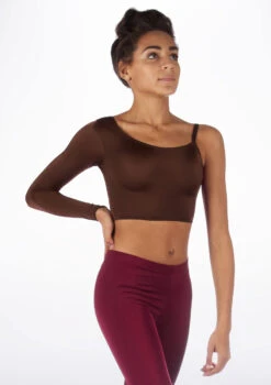 Alegra Shiny Echo Dance Top -dance costume ALS0252 MAIN BRN 30481.1678877653