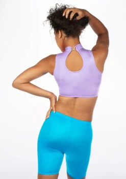 Alegra Shiny Maris Dance Crop Top -dance costume ALS0264S MAIN AME 09770.1678878185