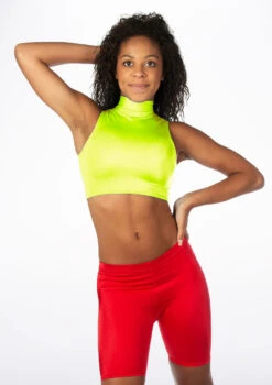 Alegra Shiny Maris Dance Crop Top -dance costume ALS0264S MAIN FYE 13894.1678878185