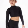Alegra Girls Shiny Raya Dance Top -dance costume ALS5267 MAIN BLK 88594.1678878576