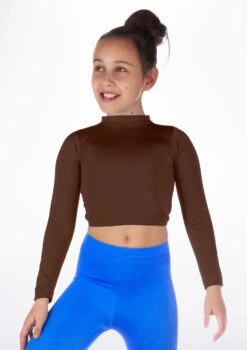 Alegra Girls Shiny Raya Dance Top -dance costume ALS5267 MAIN BRN 94915.1678878575