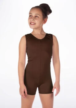 Alegra Girls Shiny Hotpant Unitard 35 Alegra Girls Shiny Hotpant Unitard -dance costume ALU5235 MAIN BRN 23208.1678879783