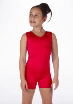 Alegra Girls Shiny Hotpant Unitard 27 Alegra Girls Shiny Hotpant Unitard -dance costume ALU5235 MAIN RED 79021.1678879783