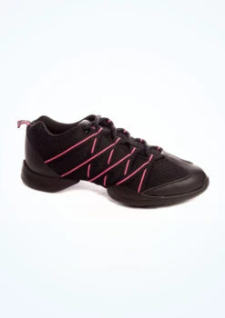 Bloch Criss Cross Dance Sneaker - Pink -dance costume BLSO524 MAIN PNK BLK T 55968.1698801329