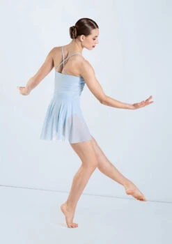 Weissman Shirred Power Mesh Dress 10 Weissman Shirred Power Mesh Dress -dance costume D13010 powderblue 144 16728.1678890883