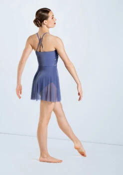 Weissman Shirred Power Mesh Dress 12 Weissman Shirred Power Mesh Dress -dance costume D13010 slateblue 208 81240.1678890882