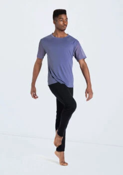 Weissman Boys Mesh Back Shirt -dance costume MJ10960 slateblue AH10781 405 15743.1695468579