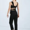 Weissman Cropped Cutout Jumpsuit 2 Weissman Cropped Cutout Jumpsuit -dance costume MJ11547 black 160474 98894.1678891000
