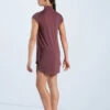 Weissman Mock Neck Tee Dress -dance costume MJ12796 rosewood 774 99438.1678891073