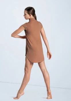 Weissman Mock Neck Tee Dress 12 Weissman Mock Neck Tee Dress -dance costume MJ12796 warmsand 874 13316.1678891079