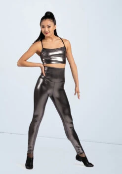 Weissman High Waist Metallic Leggings 13 Weissman High Waist Metallic Leggings -dance costume ML2962 gunmetal ML9062 gunmetal 9560 53521.1698840495