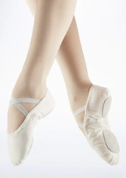 Move Dance Split Sole Canvas Ballet Shoe - White 7 Move Dance Split Sole Canvas Ballet Shoe - White -dance costume MOB0004 FEETTMAIN WHT T 63322.1695432126