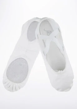 Move Dance Split Sole Canvas Ballet Shoe - White 6 Move Dance Split Sole Canvas Ballet Shoe - White -dance costume MOB0007 MAIN WHT 83841.1678928326