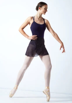 Move Dance Speckled Wrap Dance Skirt - Navy
