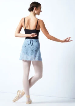 Move Dance Floral Wrap Dance Skirt - Blue -dance costume MOR0410 BLU BACK 1 44814.1678884699