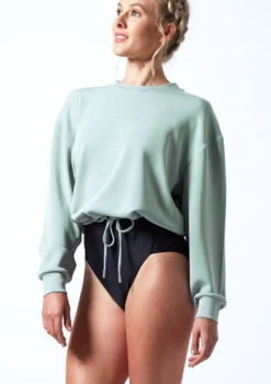 Move Dance Cecelia Jersey Dance Sweatshirt -dance costume MOZ0622 TEAL FRONT 1T 74861.1696981188