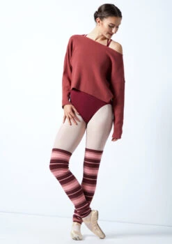 Move Dance Charm Ribbed Knit Cropped Dance Jumper 12 Move Dance Charm Ribbed Knit Cropped Dance Jumper -dance costume MOZ0709 RASP FRONT 1 83854.1678885104