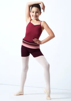 Move Dance Teen Mimi Striped Knit Dance Warm Up Suit -dance costume MOZ5712 DKPUR FRONT 2 26065.1678885158