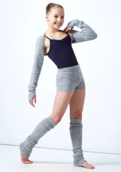 Move Dance Teen Daniella Knit Shrug -dance costume MOZ5718 GRY FRONT 1 16380.1678885167