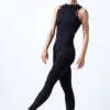 Move Dance Jupiter Floral Sleeveless Catsuit -dance costume MO C0631 BLK FRONT 1 10830.1678928407
