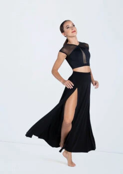 Weissman Matte Jersey Maxi Skirt -dance costume MT10463 black S13081 black 961 61363.1698450570