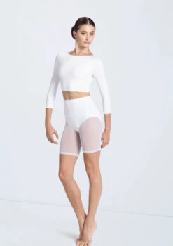 Weissman Power Mesh Biker Shorts -dance costume MT12224 white 14429 white 750 81989.1692402366