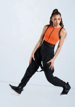 Weissman Mesh Detail Sleeveless Leotard -dance costume MT12491 ember AH10511 black 66 94693.1678891221