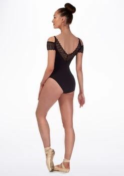 So Danca Lace Cold Shoulder Leotard 14 So Danca Lace Cold Shoulder Leotard -dance costume RDE1649 BLK BACK 1 17613.1678885862