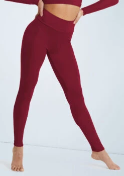 Weissman Lustre High-Waist Leggings 12 Weissman Lustre High-Waist Leggings -dance costume SH11069 blackcherry 122318 40907.1678891500