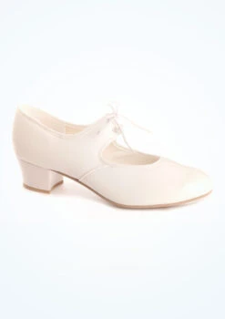 Tappers & Pointers Cuban Heel Tap Shoes - White -dance costume TAWPT MAIN WTE T 97528.1698812044